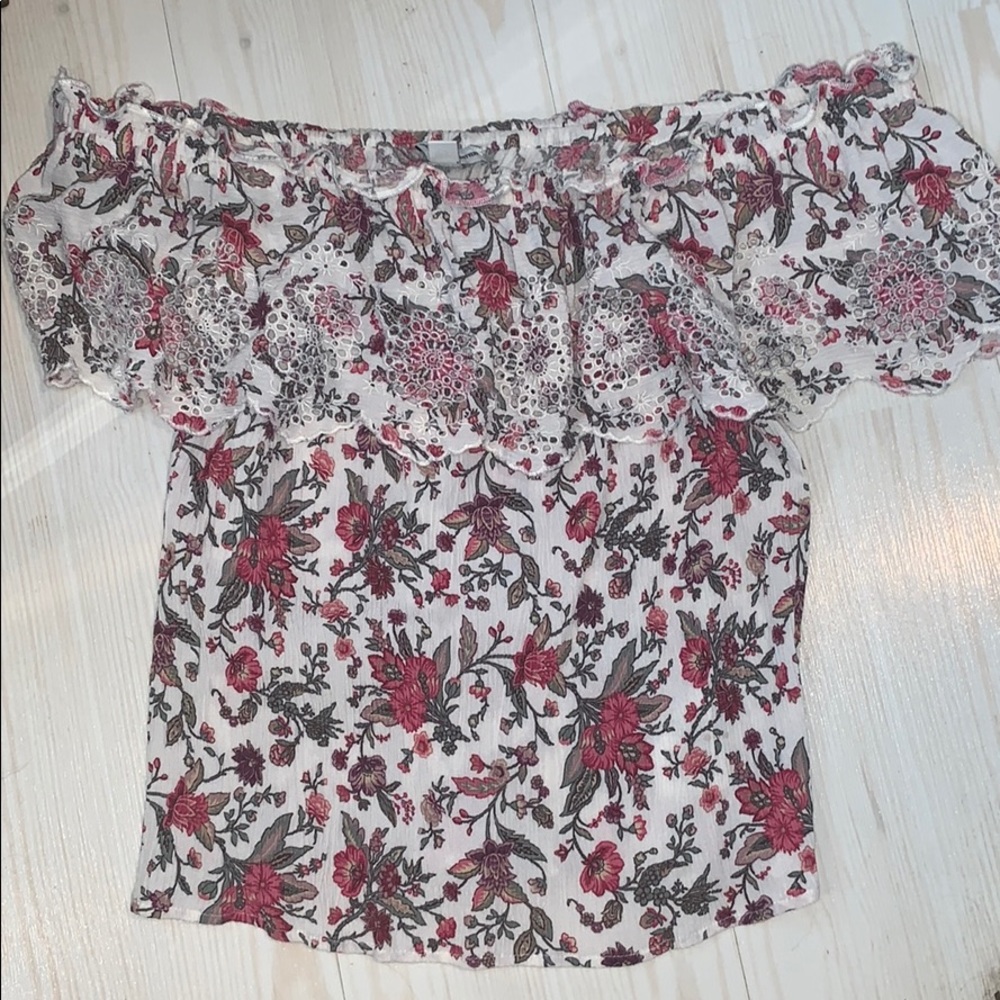 Floral off the shoulder top